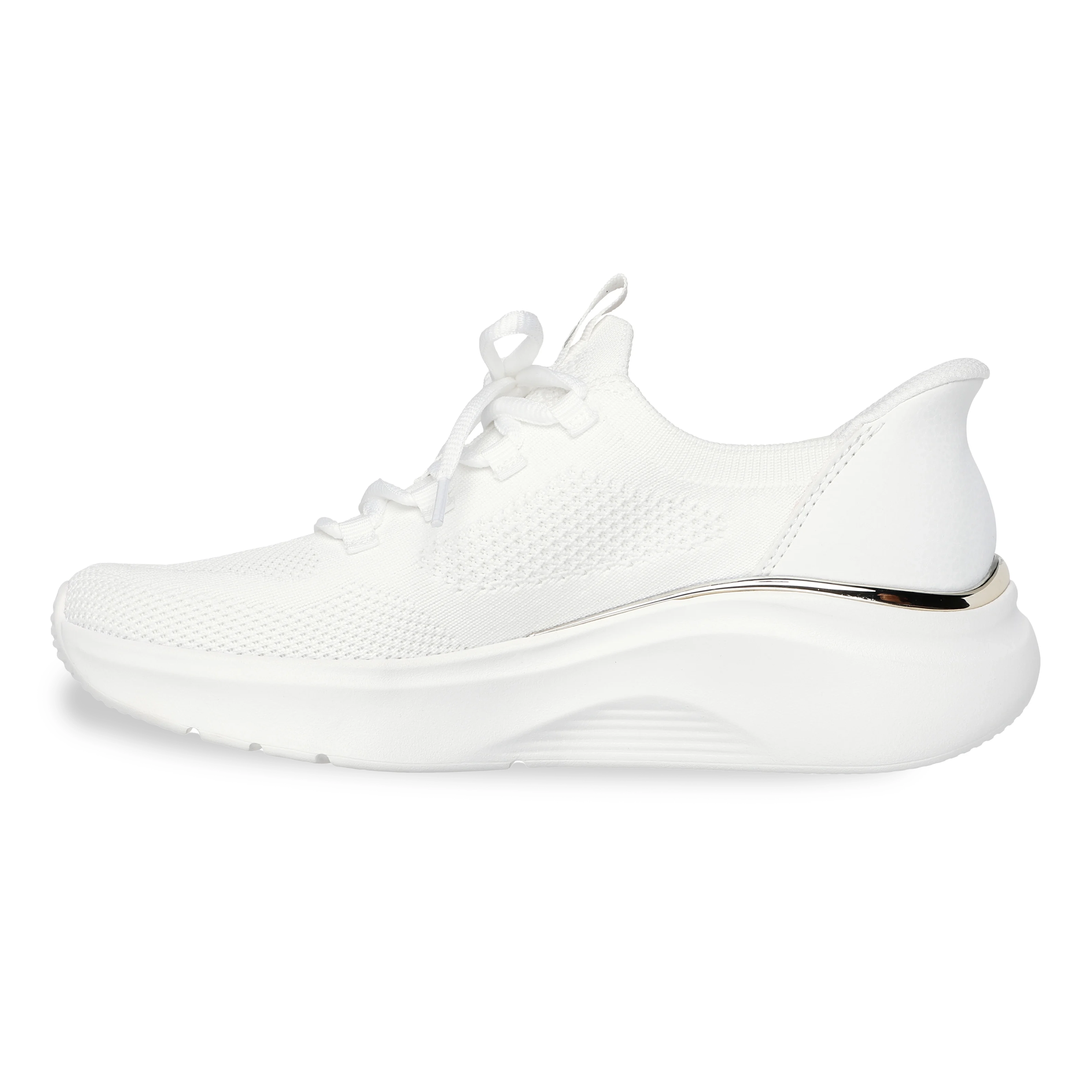 Tênis feminino Skechers Bobs B Love branco vista lateral esquerda
